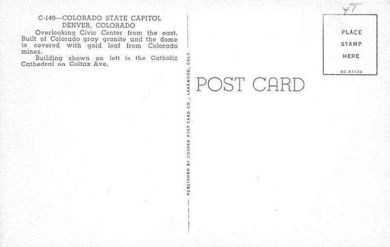 Denver, Colorado, USA State Capitol Unused 