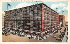 Winnipeg, Manitoba Canada  T. EATON COMPANY DEPARTMENT STORE  ca1920's Postcard