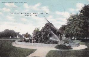 Fountain in Maple Grove Cemetery - Findlay, Ohio - pm 1908 - DB