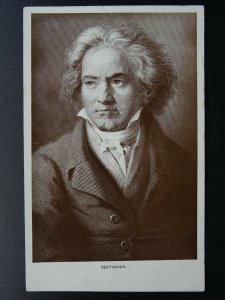 Musical Composer LUGWIG VAN BEETHOVEN Artist Image c1910 Postcard