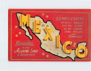 Postcard Bienvenidos to this Alluring Land of Enchantment Mexico