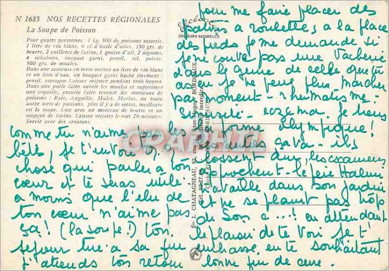 Postcard Modern Recipes Our Regionales the Fish Soup