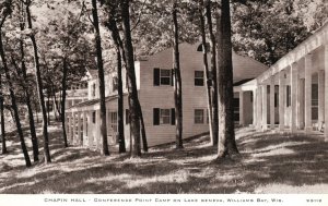 Vintage Postcard Chapin Hall Conference Point Camp on Lake Geneva William Bay WI