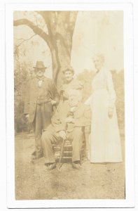 Parents and In-laws, Unmailed AZO Real Photo Post Card RPPC c1910