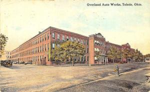 Toledo OH Overland Auto Works in 1914 Postcard