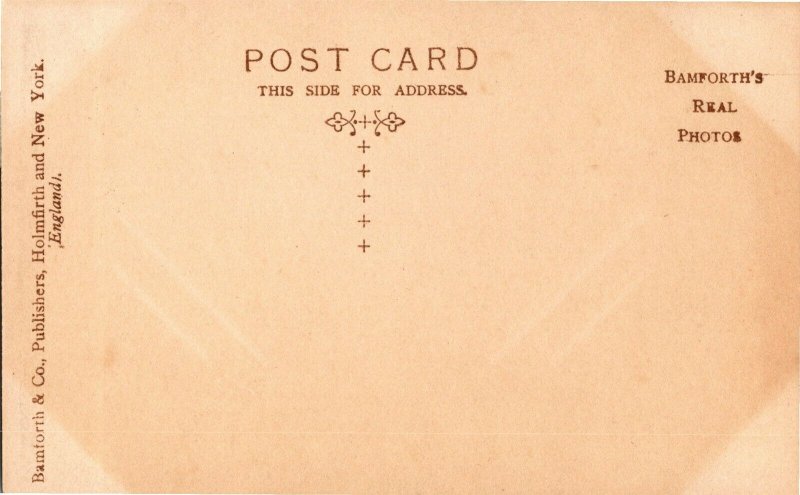RPPC Abide With Me 4 Woman Dreams of Jesus on Cross Poem Bamforth Postcard E30