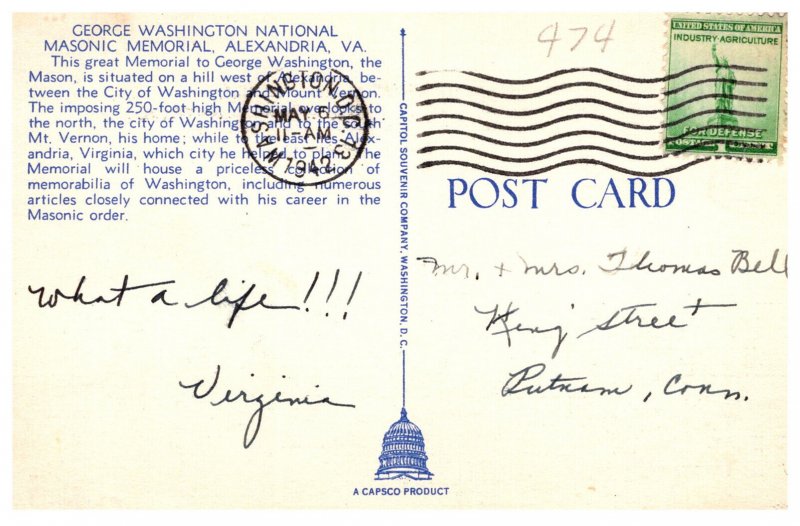 Virginia   Alexandra George Washington Masonic Memorial