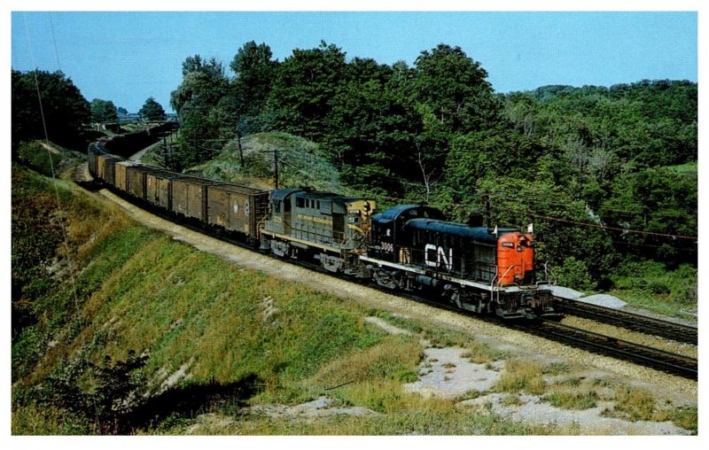 Westbound CN , RS-3no.3006 , Nos.7836 and 1806, MR-18d no. 3728