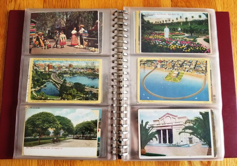 180 Vintage Post Cards in Post Card Album #1