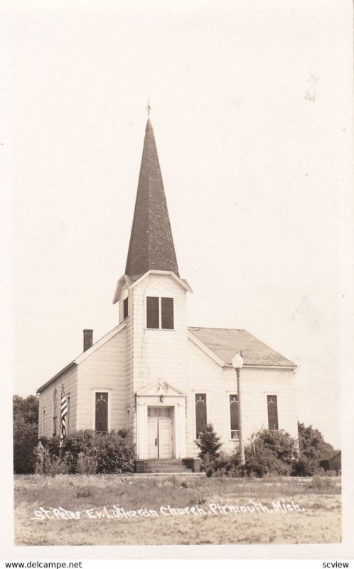 RP: PLYMOUTH, Michigan, 1930-40s; St. Peter Evangelical Lutheran Church