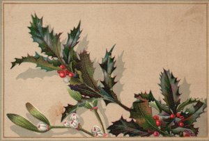 1880s-90s R & J Gilchrist Importers & Dealer of Dry Goods Old Sand Winter Holly