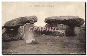 Old Postcard Dolmen Menhir Carnac Dolmen Kergaval
