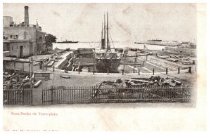 Suez Docks de Terre plein Egypt  Postcard