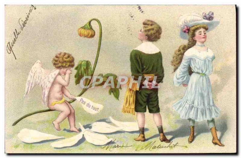 Old Postcard Fantasy Children Angel