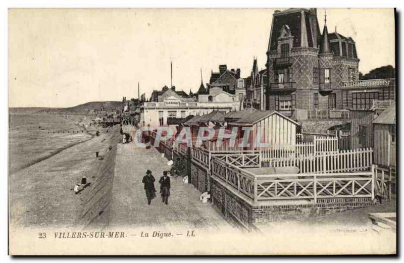 Old Postcard Villers Sur Mer La Digue