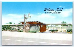 DOTHAN, AL Alabama ~ Roadside WILLIAMS MOTEL c1950s  Postcard