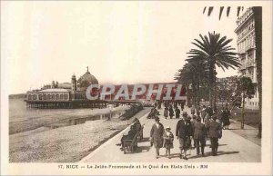 'Old Postcard Nice La Jetee Promenade and the US''s Wharf'