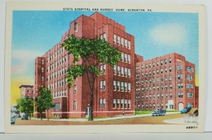 Scranton Pa State Hospital and Nirses Home Postcard N13