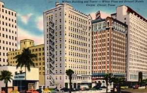 Texas Corpus Christi Wilson Building and Tower White Plaza Driscoll Hotels 1952