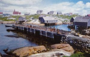 Peggy's Cove Nova Scotia NS Bureau of Information Vintage Postcard D33