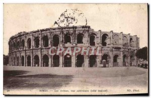 Postcard Old Nimes Arenes the external view south east coast