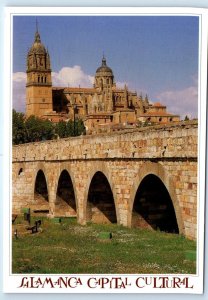 SALAMANCA Puente Romano Y Catedrales Vieja Y Nueva SPAIN 4x6 Postcard