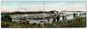 Coeur d'Alene Idaho ID Postcard Lumber Mill General View Fold Out Souvenir 1908