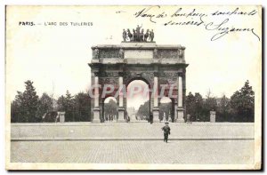 Old Postcard Paris L & # 39Arc Des Tuileries