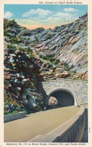 Tunnel in Clear Creek Canon Colorado - Highway 119 to Black Hawk - pm 1955 - WB