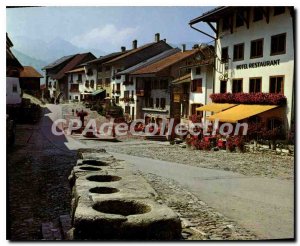 Modern Postcard Gruyeres The Street With Picturesque