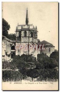 Old Postcard Amboise La Chapelle and La Tour Cesar