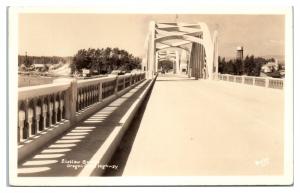 RPPC Siuslaw Bridge on Oregon Coast Highway Postcard