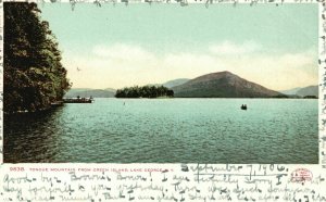 Vintage Postcard 1906 Tongue Mountain From Green Island Lake George New York NY