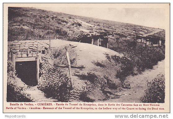 Battle of Verden, Cumieres, Entrance of the Tunnel of the Kronprinz, in the h...