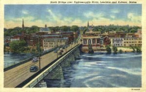 North Bridge, Androscoggin River in Auburn, Maine