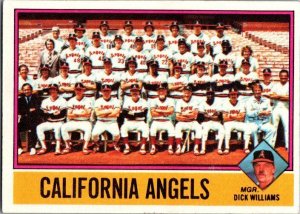 1976 Topps Baseball Card California Angels Dick Wiliams Manager sk13394