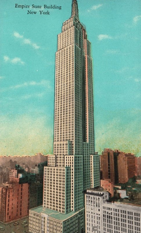 Vintage Postcard Empire State Building Skyscraper Historic Landmark New York NY 