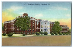 c1940's Columbia Hospital Building Pathways Columbia South Carolina SC Postcard