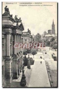 Old Postcard Strassburg Landesausschuss Bibliothek u Delegaton Alsace Lorrain...