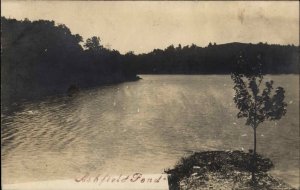 Ashfield Pond Massachusetts MA Real Photo c1910 Vintage Postcard