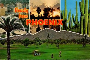 Arizona Howdy From Phoenix Showing Camelback Mountain Seen From Arizona Count...