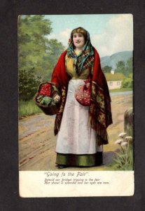 Portugal Madeira Islands Costume Going To Fair Carte Postale Postcard