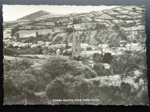 Devon COMBE MARTIN VILLAGE from Park Hill c1950s RP Postcard by M&L