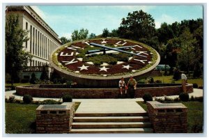 c1960's View Of Floral Clock Capitol Grounds Frankfort Kentucky KY Postcard 