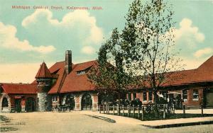 Railroad, MI, Kalamazoo, Michigan Central Depot, Souvenir Post Card No. 12666