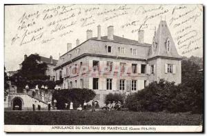 Postcard Old Sante Army Maxeville castle Ambulance