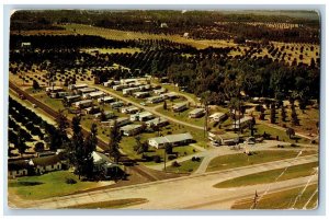 Mount Dora Florida Postcard Sunny Pines Mobile Court Field c1960 Vintage Antique