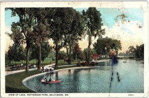 Postcard PARK SCENE Baltimore Maryland MD AI2181