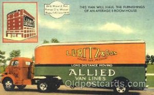 Allied Van Lines, Inc. Advertising writing on back 