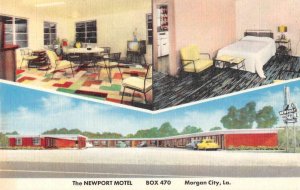 Morgan City Louisiana Newport Motel Vintage Postcard AA23935